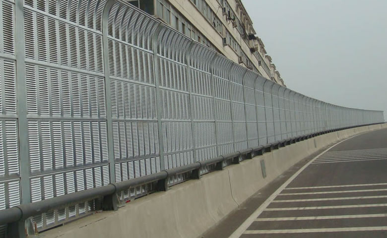 Perforated Aluminum Highway Sound Barrier